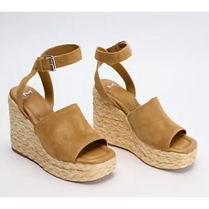 MARC FISHER "Nelly" Ankle Strap Wedge Sandal, New!